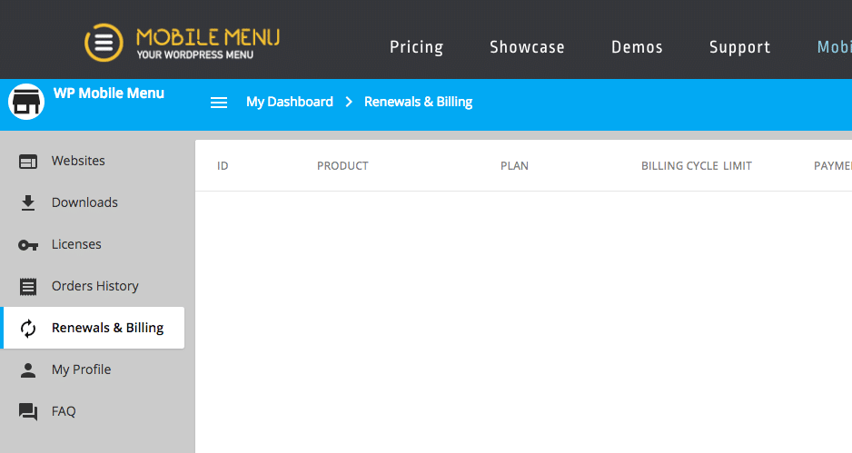 Login na área de cliente
