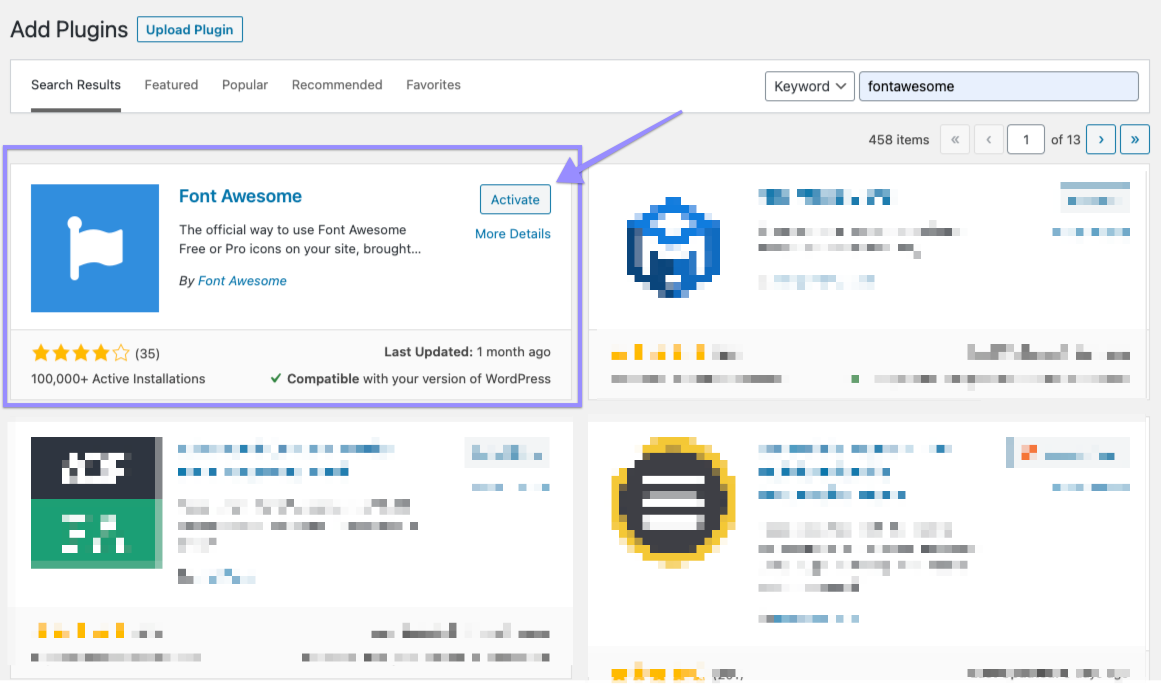 Instalar o plugin oficial FontAwesome